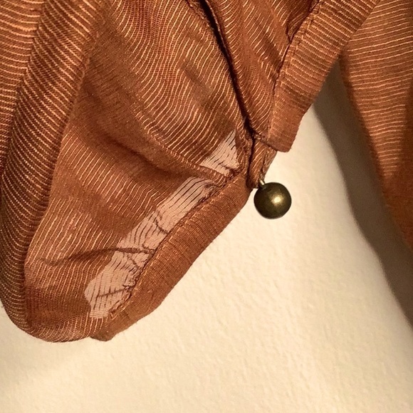 CHICO’S Copper Lightweight Semi-Sheer Top - Picture 4 of 8